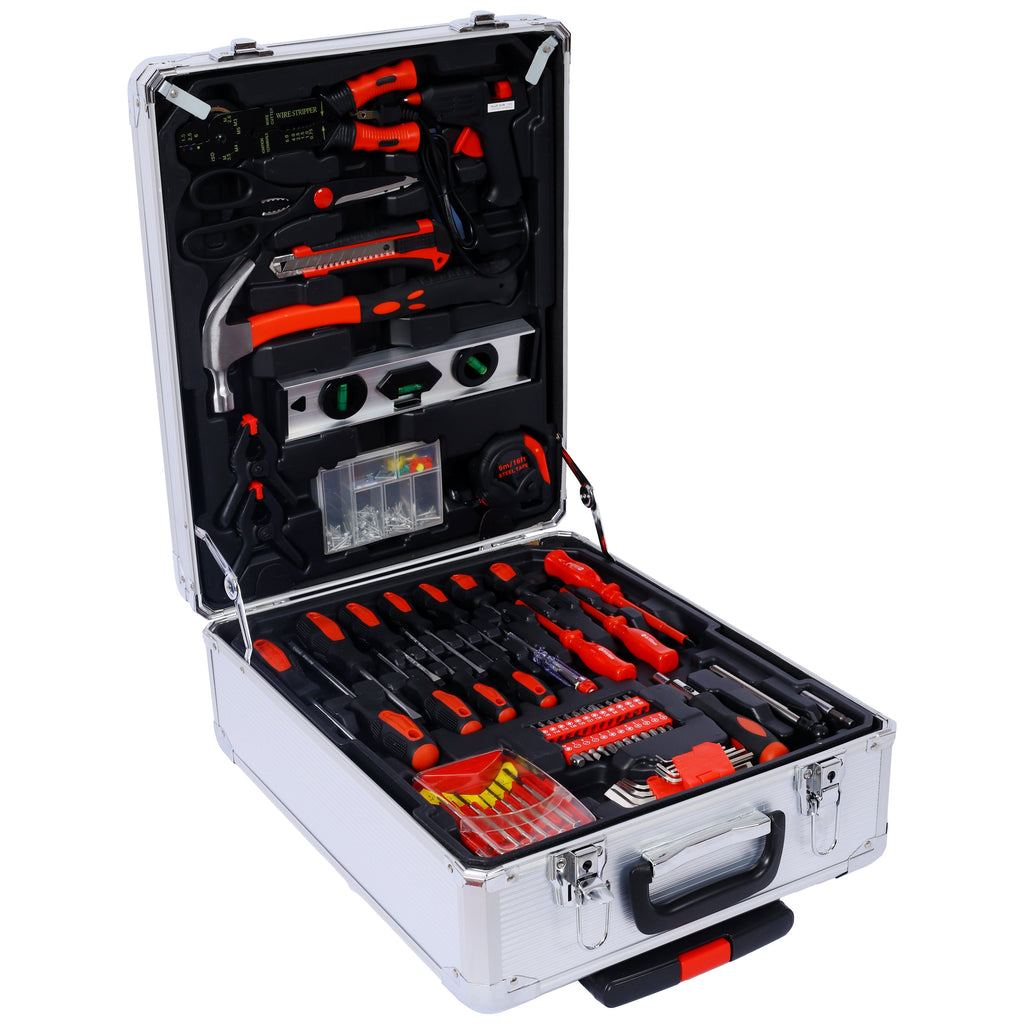 899pcs Home Repair Tool Set with Aluminum Toolbox - Silver