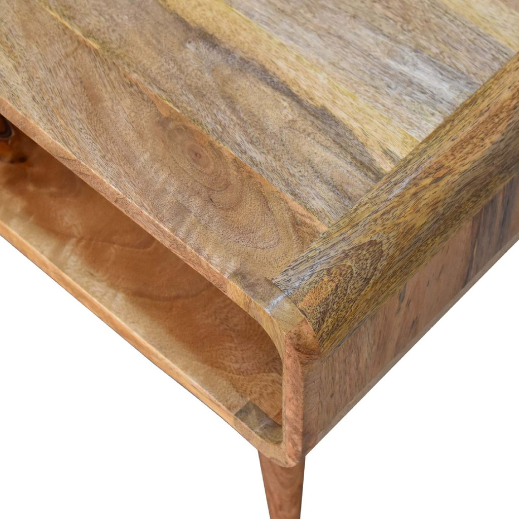 Solid Wood Media Unit with Open Slot - Oak-ish