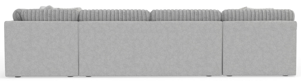 Logan - Upholstered Sectional With Comfort Coil Seating - 46" Cocktail Ottoman And Accent Pillows Included