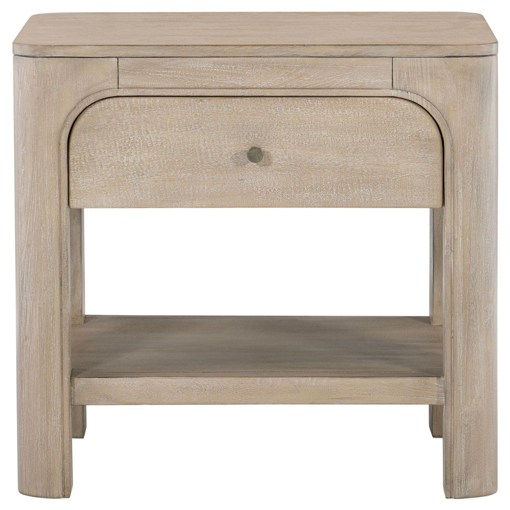 Solano 1-drawer Nightstand Bedside Table Weathered Mango
