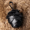 Acorn-Shaped Leather Petal Decor Pouch Bag