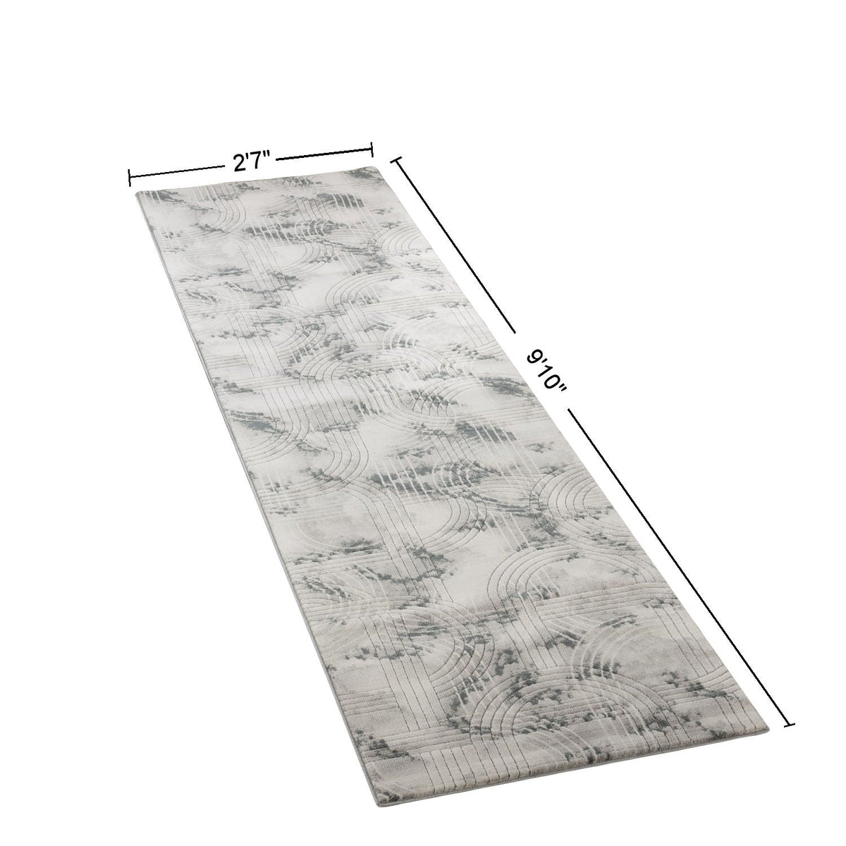 Geometric 3D Effect Area Rug with Ultra-Soft Durable Fibers - Gray
