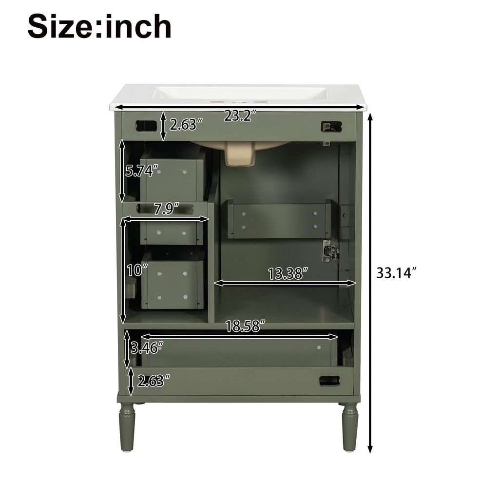 Traditional Bathroom Vanity Set with Soft Close Doors - Multiple Colors