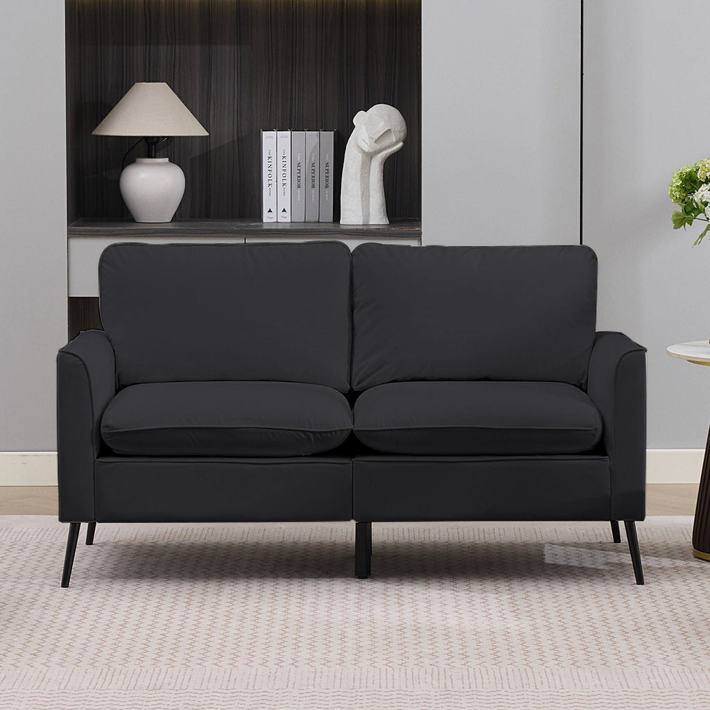 Upholstered Loveseat with Plush Headrest - Multiple Colors