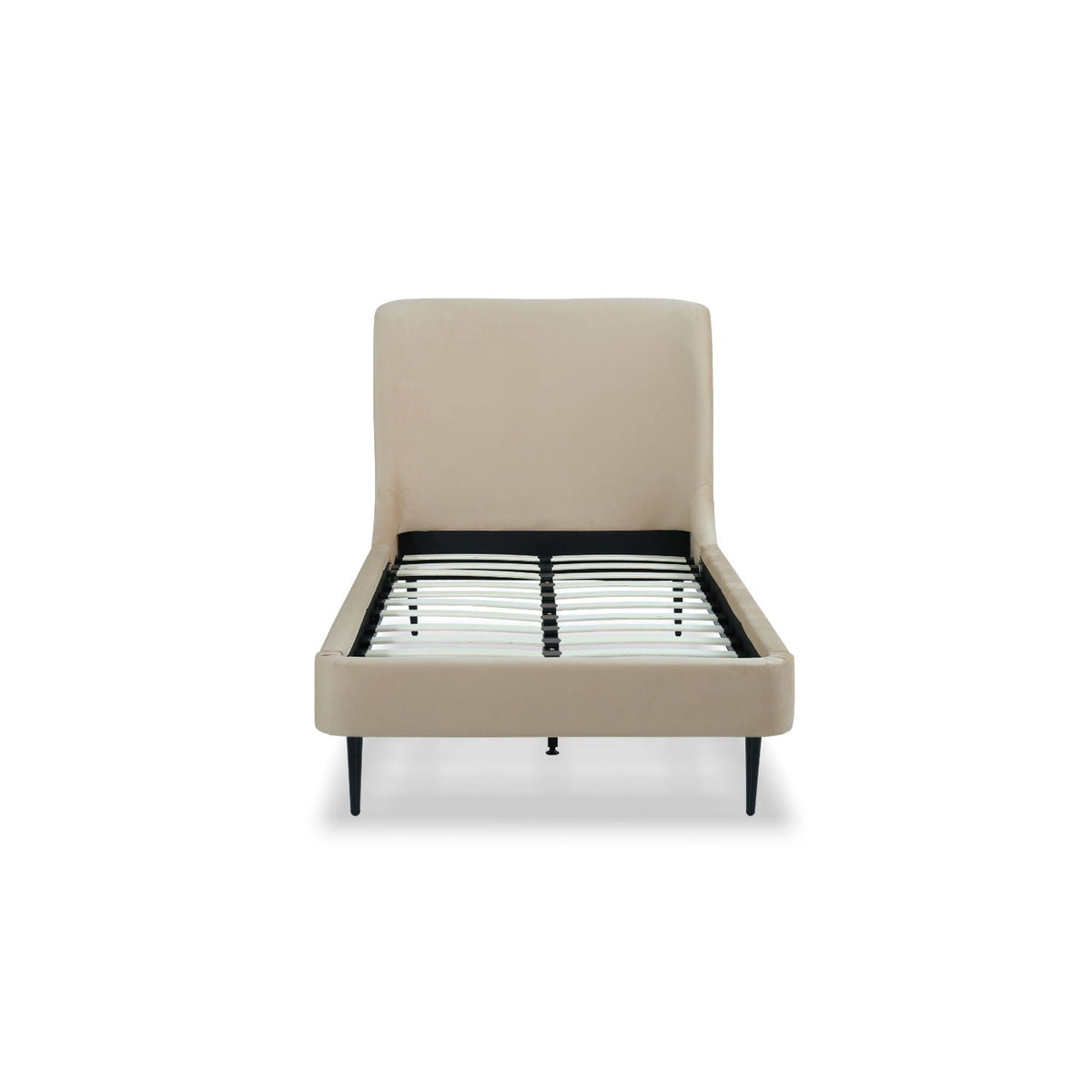 Heather Upholstered Bed with Curved Headboard - Multiple Colors