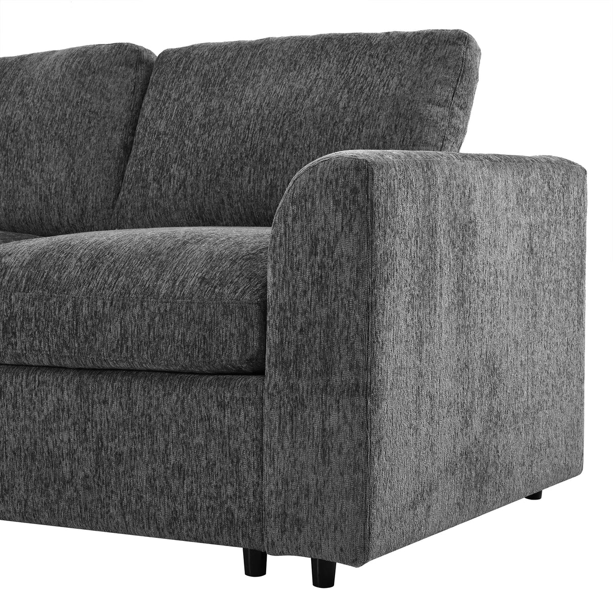 130.3" Modular Sectional Sofa with Deep Seat Comfort - Chenille