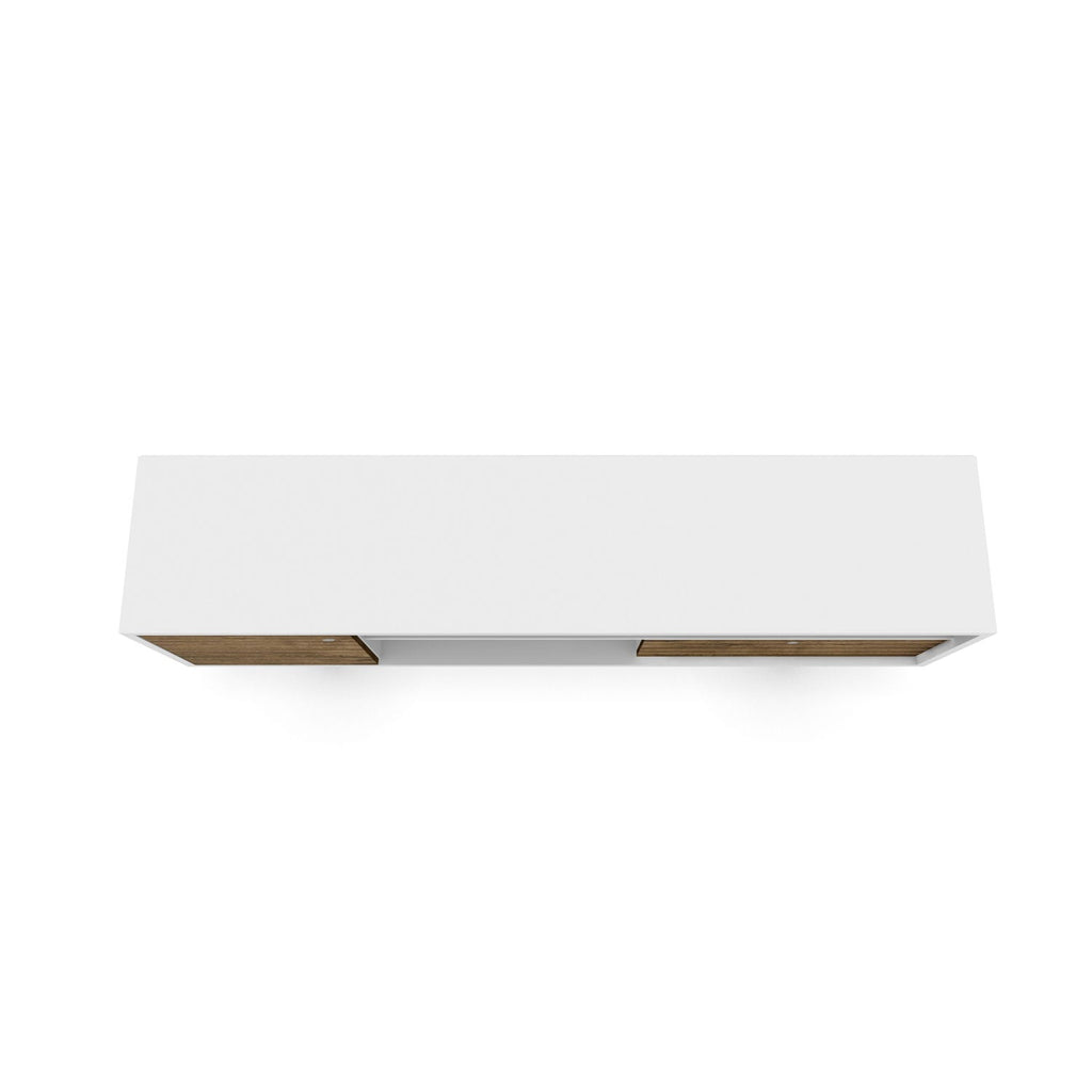 TV Stand with Wire Management and Storage - Light Brown or White