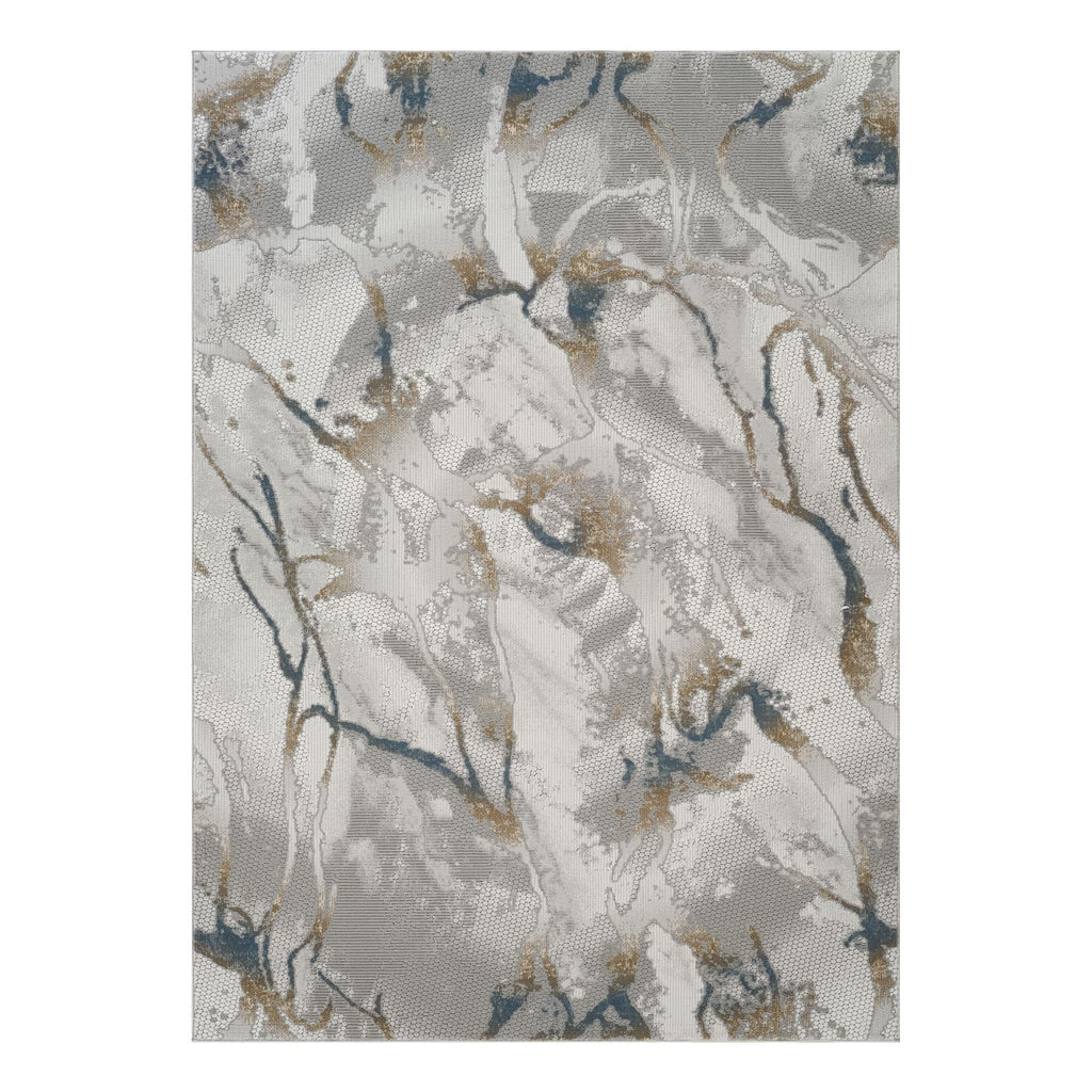 Geometrix Area Rug with 3D Effect - Gray
