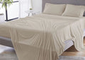 Beige Split King Sheet Set with Moisture-Wicking Technology