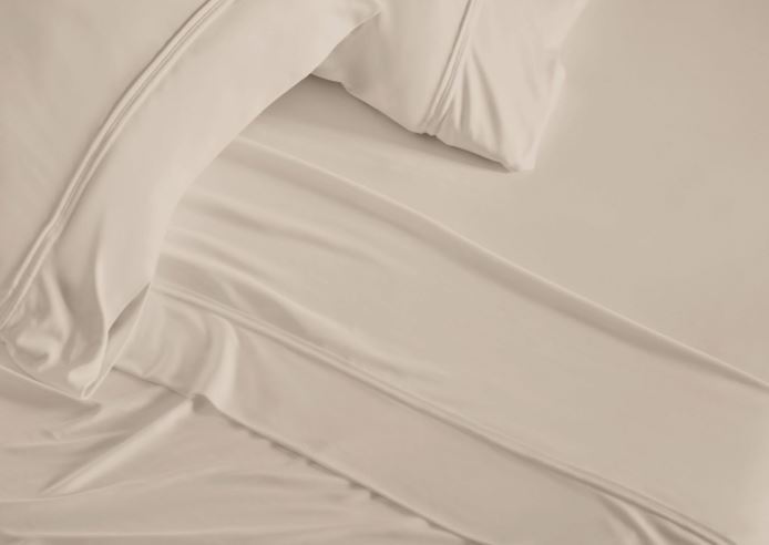 Beige Split King Sheet Set with Moisture-Wicking Technology