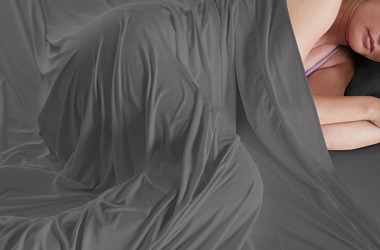 Grey Split Head Cal King Sheet Set with Dri-Tec Moisture Wicking
