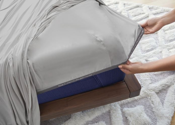 Grey Split Head Cal King Sheet Set with Dri-Tec Moisture Wicking