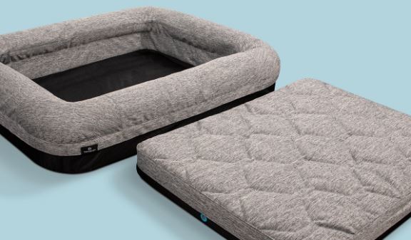 Performance Dog Bed with Ventilated Foam - Grey