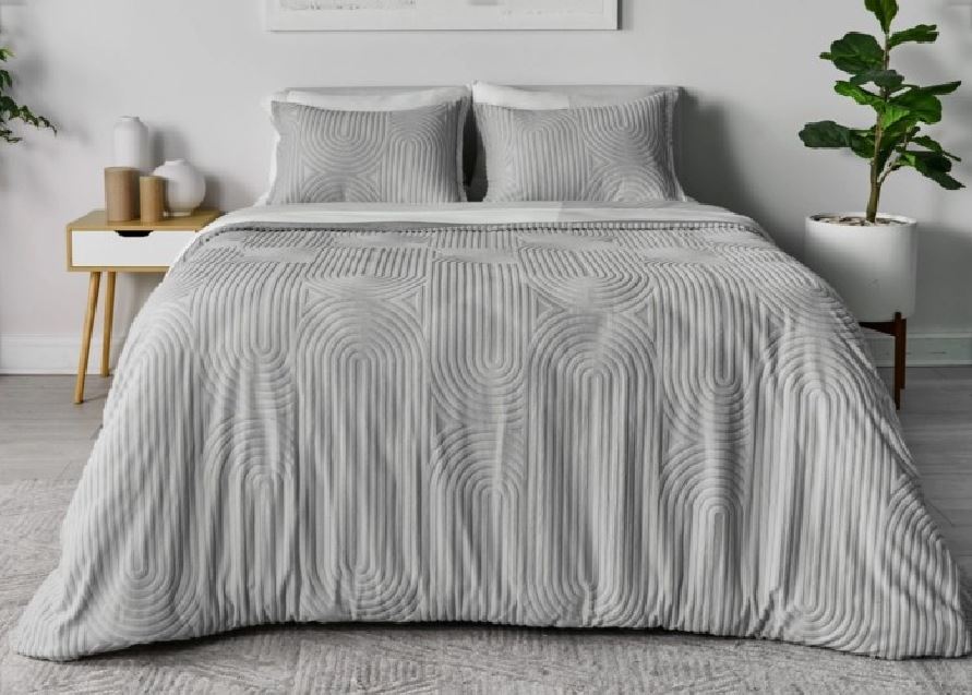 Performance Queen Duvet Set with PowerSnap - Grey