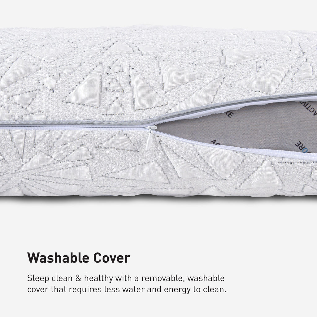 Storm Performance Cooling Pillow with Instant-Cooling Cover - White