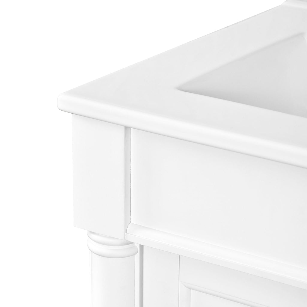 Bathroom Vanity With Top Sink and Two-Tier Storage Cabinet - Multiple Colors