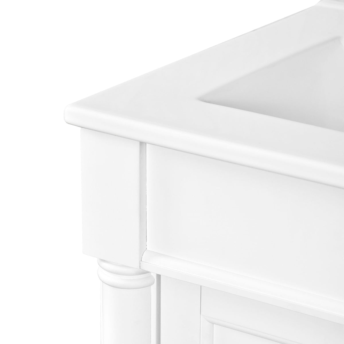 Bathroom Vanity With Top Sink and Two-Tier Storage Cabinet - Multiple Colors
