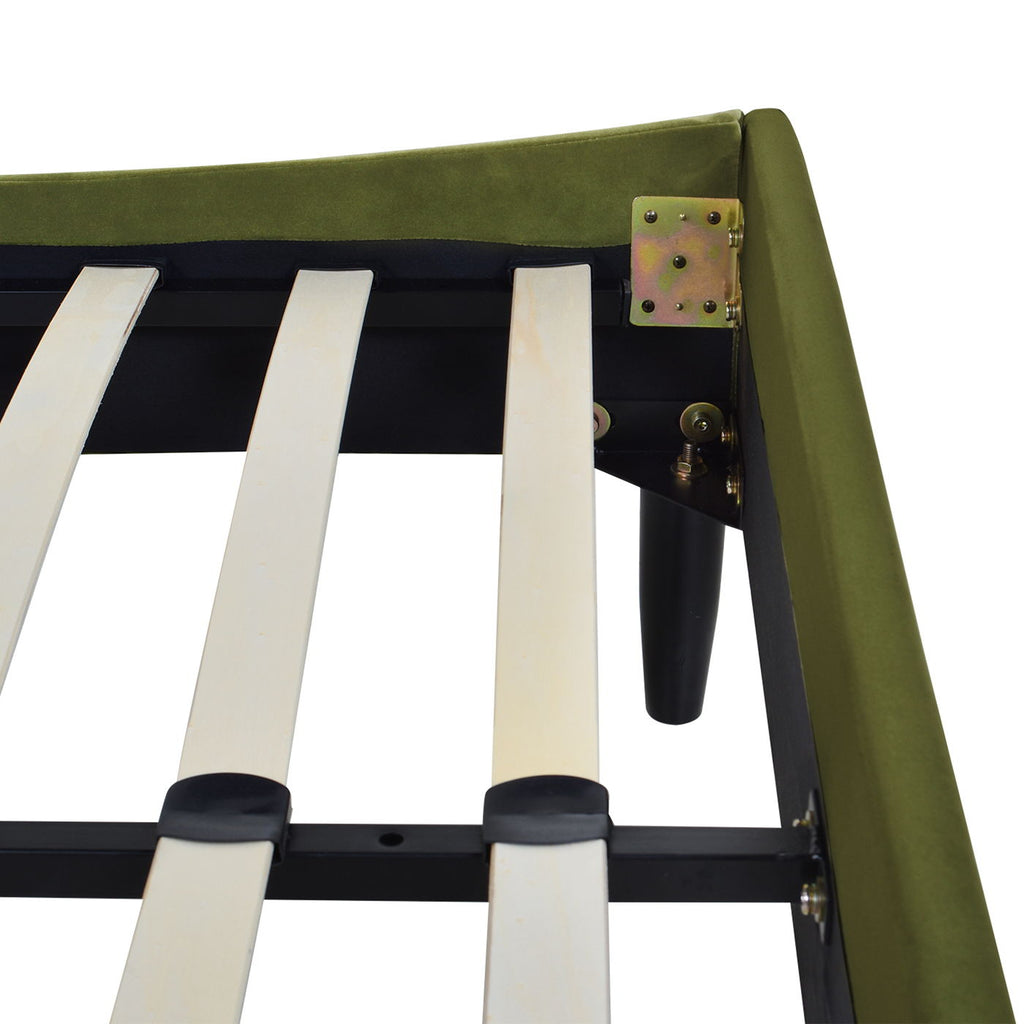 Vertical Tufted Modern Headboard Platform Bed Set with Upholstered Finish - Multiple Colors