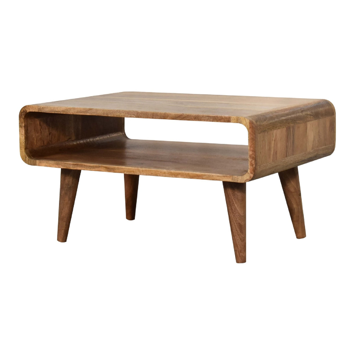 Solid Wood Media Unit with Open Slot - Oak-ish