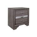 Sparkle Nightstand with Three Drawers - Gray