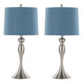 Ashland Contemporary Table Lamp Set with Double-Layer Shade - Multiple Colors