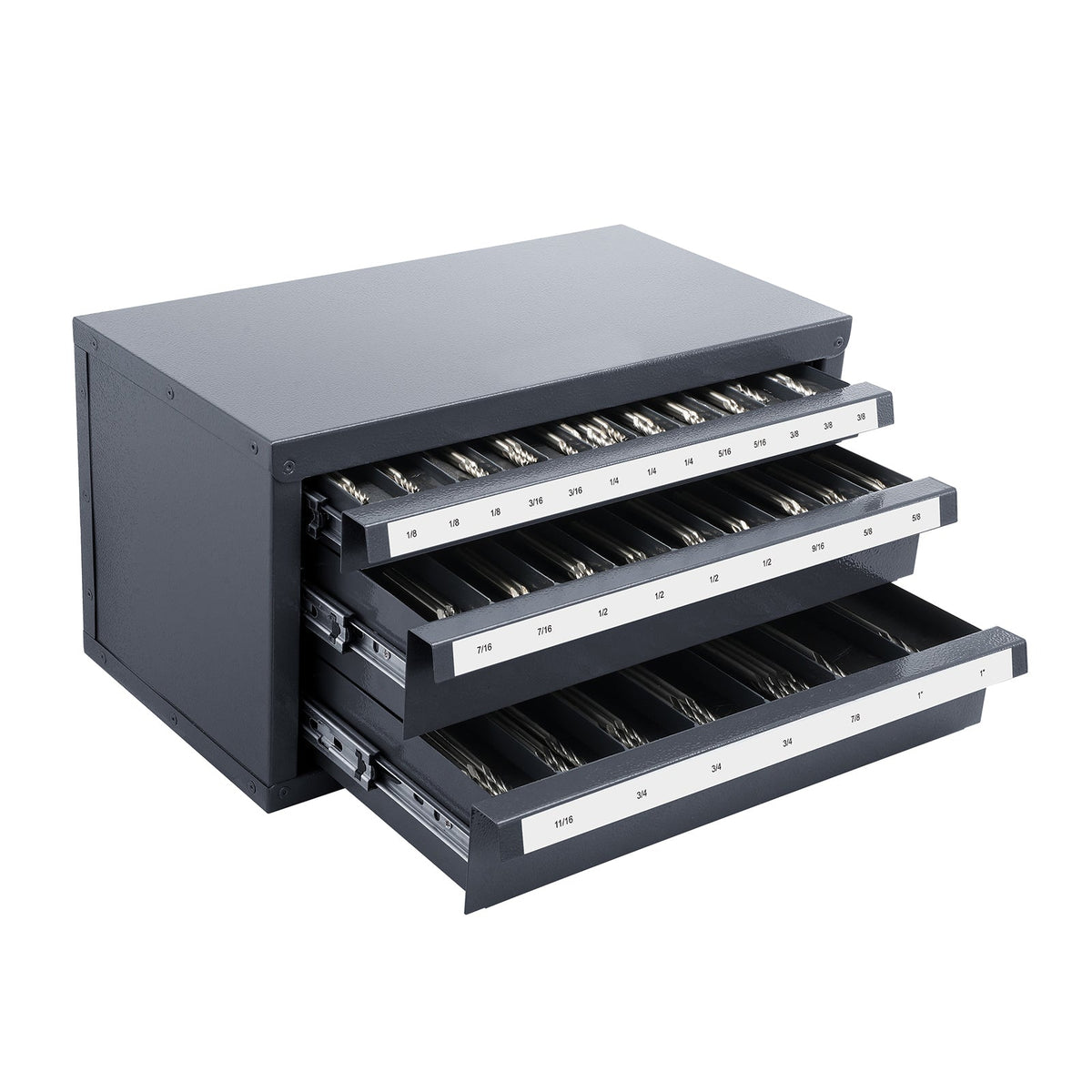End Mill Dispenser Cabinet with 29 Compartments - Steel