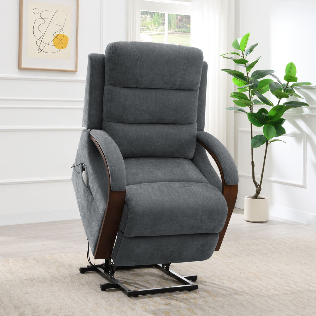 Kayla Power Recliner with Lift, Heating & Massage – Zero Gravity - Gray
