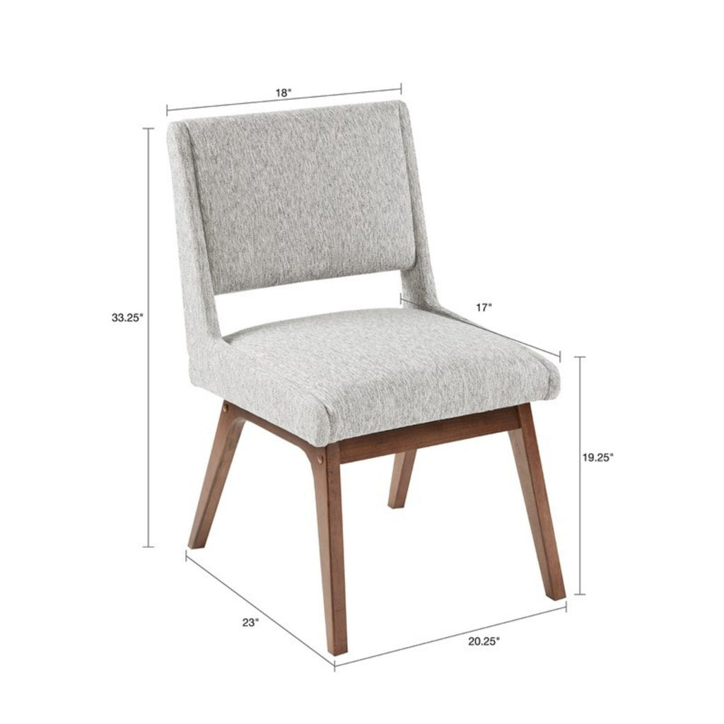 Dining Side Chair Set with Upholstered Cushions - Light Gray