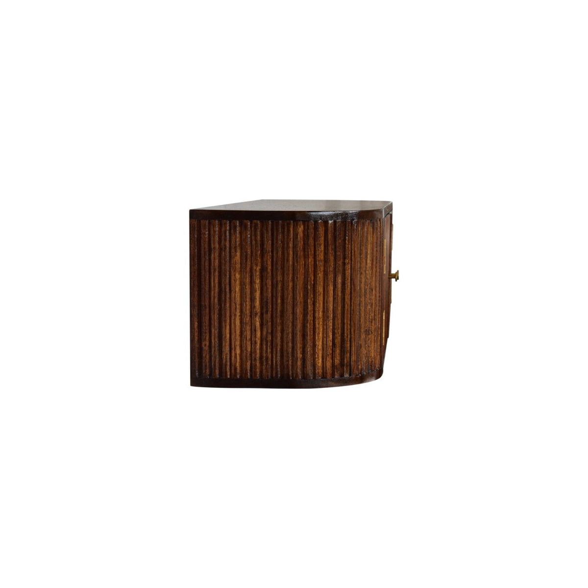 Solid Wood Chunky Chestnut Floating Bedside Table with Drawer and Shelf