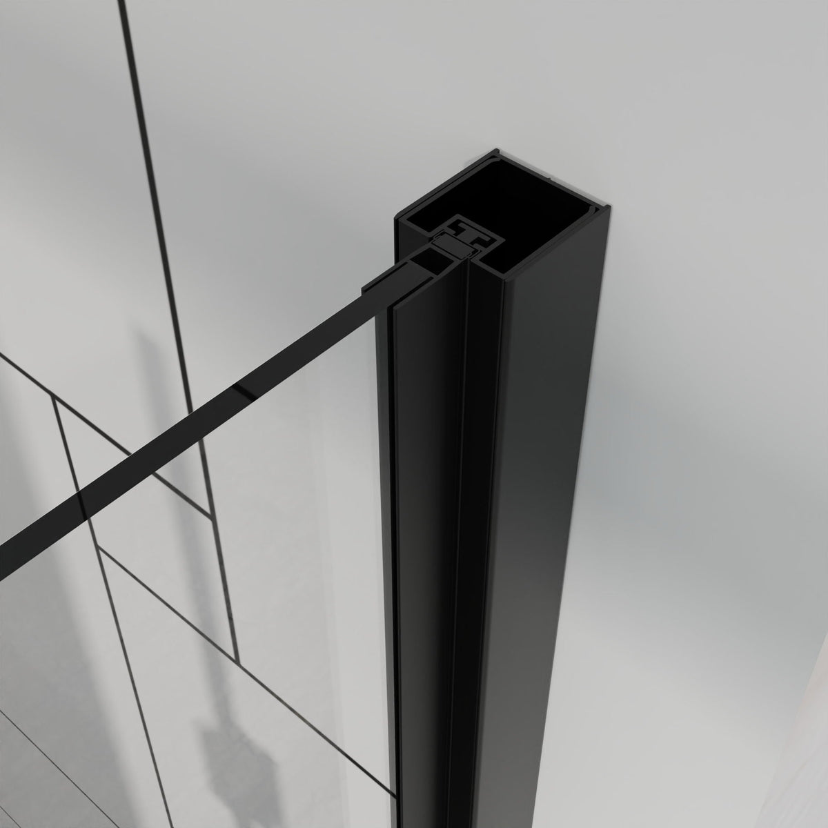 Bifold Frameless Shower Door with Tempered Clear Glass - Pearl Silver or Black