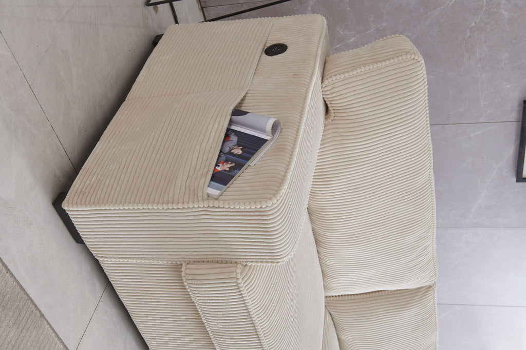 Exceptional Comfort Loveseat with Adjustable Headrests - Beige or Dark Gray