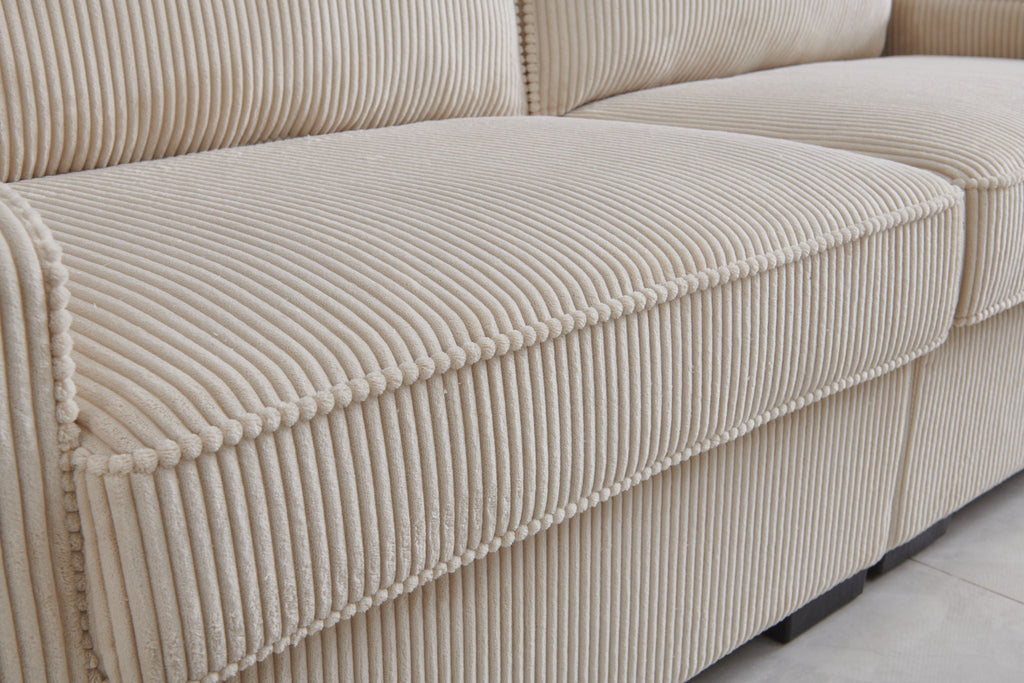 Exceptional Comfort Loveseat with Adjustable Headrests - Beige or Dark Gray