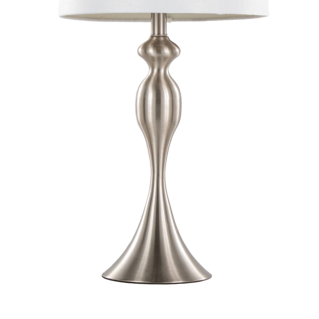 Ashland Contemporary Table Lamp Set with Double-Layer Shade - Multiple Colors