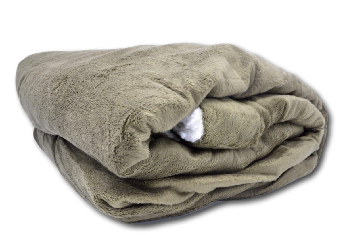 Tache Super Soft Evergreen Micro Fleece Green Sherpa Throw Blanket