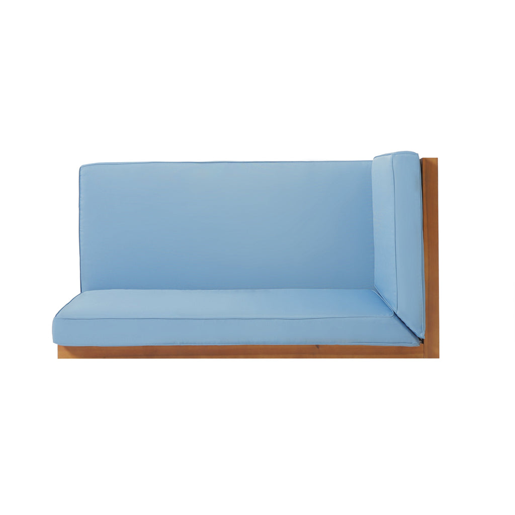 Brava X-Back 4-Piece Outdoor Sofa Set with Water-Resistant Cushions - Blue
