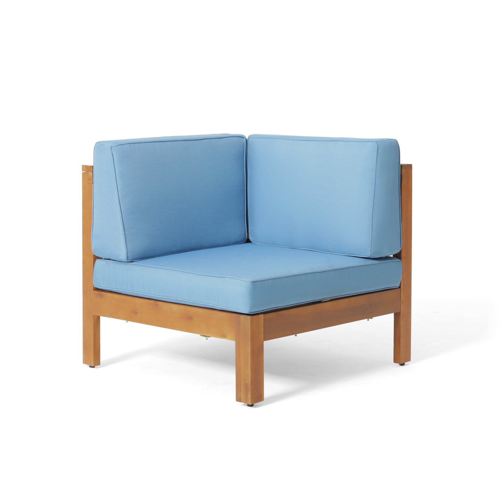 Brava X-Back 4-Piece Outdoor Sofa Set with Water-Resistant Cushions - Blue