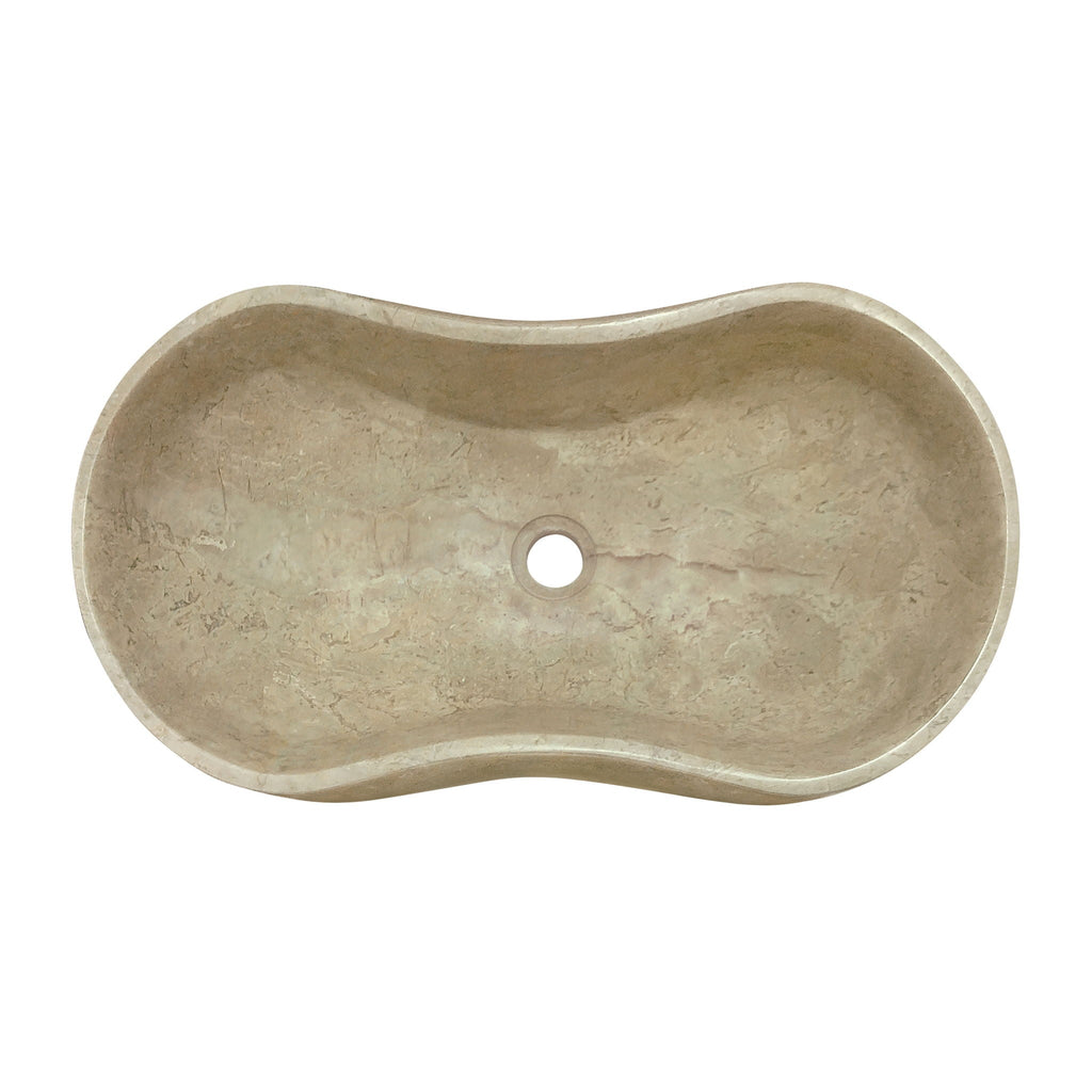 Bathroom Vessel Sink With Wavy Design