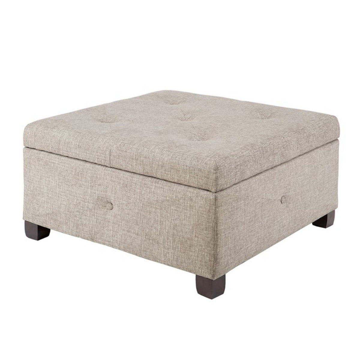 Aspen Ottoman Soft Close Storage with Upholstered Finish - Light Brown, Dark Gray, Blue