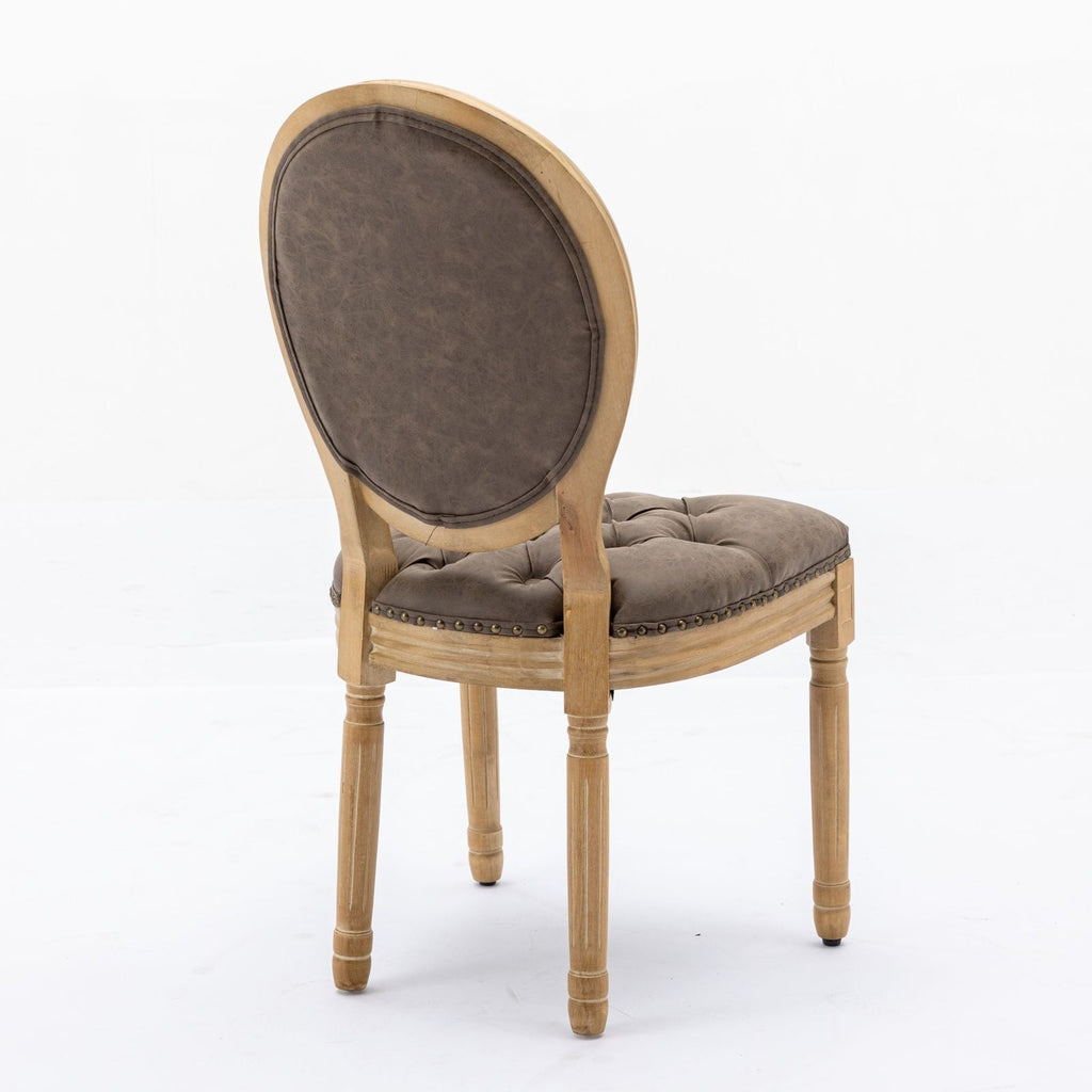 French Style Solid Wood Dining Chair with Nailhead Trim - Multiple Colors