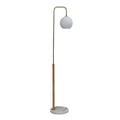 Tall Corner Floor Lamp with Foot Switch - White