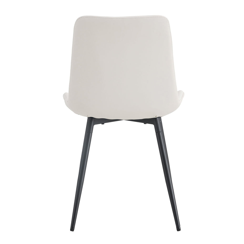 Modern Medieval Cushioned Chairs with Suede Backrest - Pearl Silver, White, or Gray