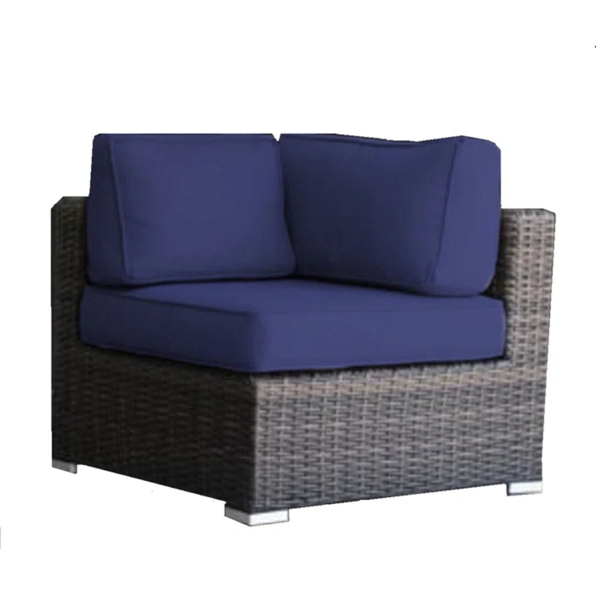 Wicker Outdoor Seating Group Set with Cushions and Table - Multiple Colors
