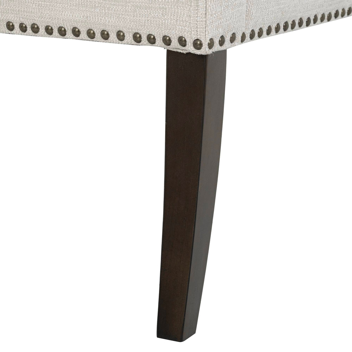 Welburn Upholstered Bench with Low Back and Flared Arms - Blue, Light Blue, or Beige