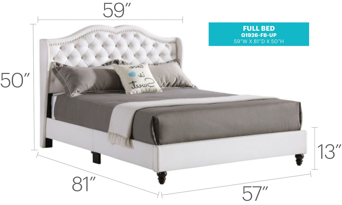 Transitional Upholstered Bed with Jewel Tufting – Multiple Colors