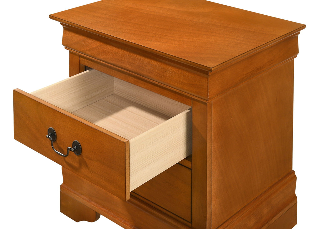Traditional Style Design Nightstand with Classic Accent - Multiple Colors
