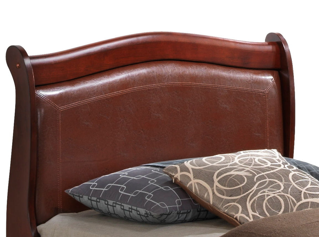Elegantly Crafted Panel Sleigh Bed with Upholstered Panels - Multiple Colors
