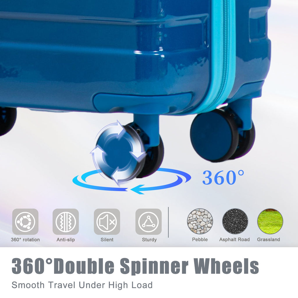 PC Spinner Wheel Luggage Set with Spinner Wheels - Gradient Color