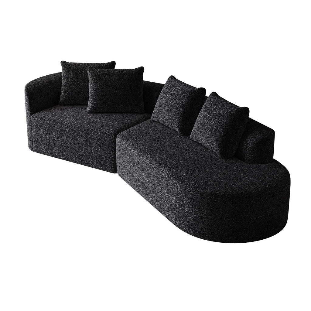 Upholstered Oversized Sectional Sofa - 4 Seater