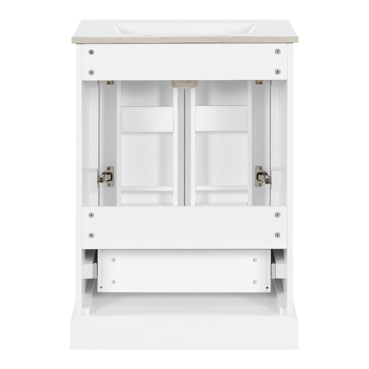 Bathroom Vanity with Sink and Soft Close Doors - White, Black, Green, or Gray