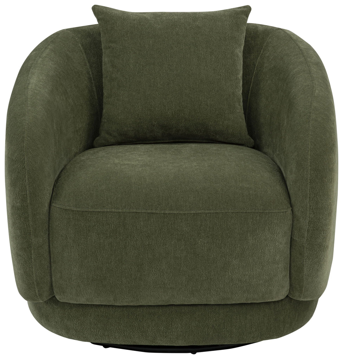 Arnaud Chenille Upholstered Swivel Accent Chair Green